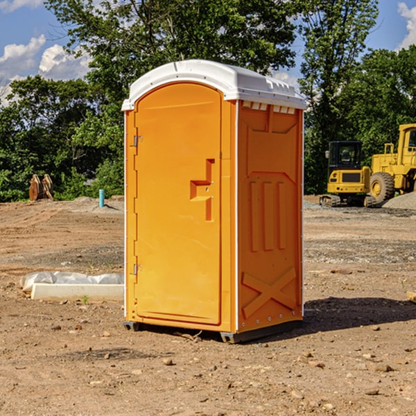 how often are the portable restrooms cleaned and serviced during a rental period in Ludden North Dakota